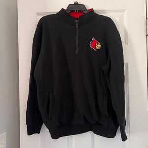 Louisville Cardinals Men's Colosseum 1/4 Zip Jacket Black SZ: L